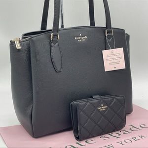 Kate Spade Large Triple Compartment Tote Bag & Natalia Md Compact Bifold Wallet